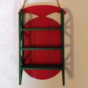 Cute Christmas Sleigh Ornament shelf Miniatures Shelf